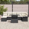 vidaXL Sofa Set mit Kissen 8 pcs Schwarz Poly-Rattan
