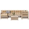 vidaXL 7-tlg. Garten-Lounge-Set mit Kissen Massivholz Kiefer
