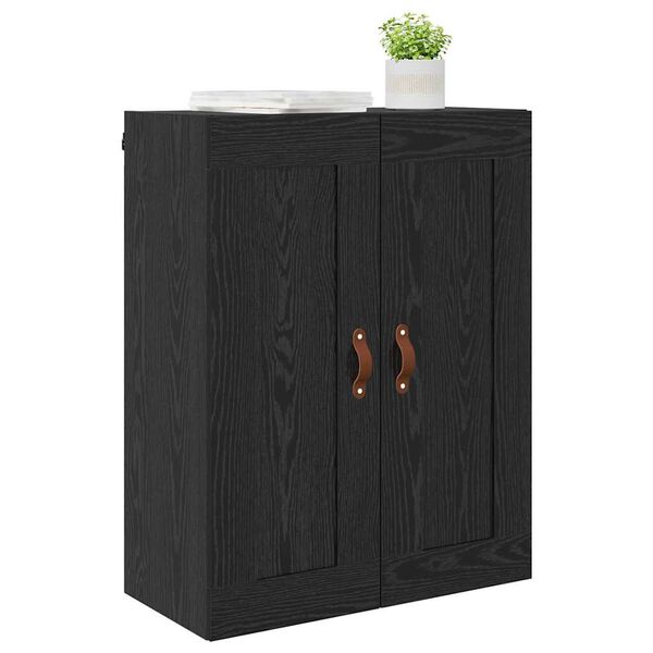 vidaXL Wandschrank Schwarz Eichen-Optik 69,5 x 34 x 90 cm