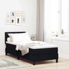 vidaXL Boxspringbett mit Matratze Schwarz 80 x 200 cm Stoff