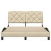 vidaXL Bettgestell ohne Matratze Creme 120x200 cm Stoff