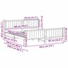 vidaXL Bettgestell Braun und Taupe 180 x 200 cm Massivholz Kiefer