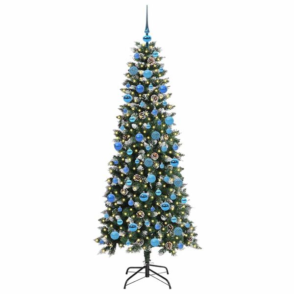 vidaXL K&uuml;nstlicher Weihnachtsbaum mit 300 LEDs mit St&auml;nder Gr&uuml;n 180 cm