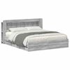 vidaXL Bettgestell mit Stauraum Grau Sonoma 180 x 200 cm Holzwerkstoff