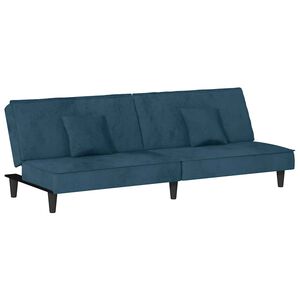vidaXL Schlafsofa Blau Samt