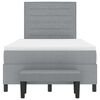 vidaXL Boxspringbett mit Matratze Hellgrau 120 x 200 cm Stoff