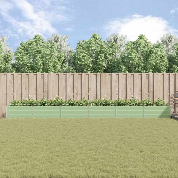 vidaXL Pflanzk&uuml;bel Pastellgr&uuml;n 195 x 100 x 45 cm Verzinkter Stahl