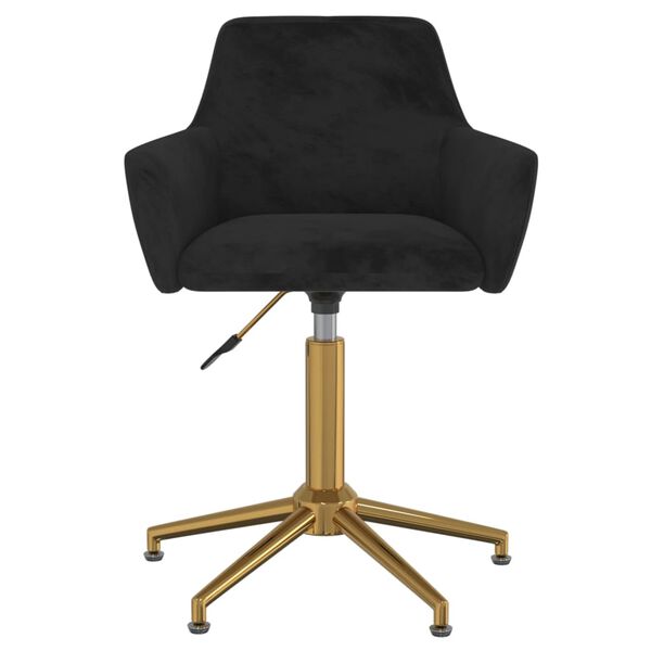 vidaXL Esszimmerst&uuml;hle 4 Stk. Drehbar Schwarz Samt