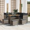 vidaXL Gartensofa-set 9 pcs Grau Poly-Rattan