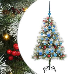 vidaXL K&uuml;nstlicher Weihnachtsbaum Gr&uuml;n und Wei&szlig; 120 cm