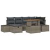 vidaXL Garten-Sofa-Set 7 pcs Grau Poly-Rattan