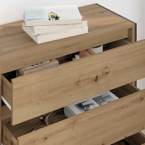vidaXL Sideboard Kunsthandwerk Eiche 79 x 36 x 75.5 cm Holzwerkstoff