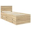 vidaXL Tagesbett Sonoma Eiche und Schwarz 100 x 200 cm Holzwerkstoff