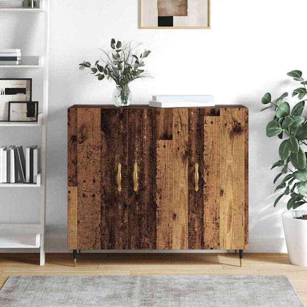 vidaXL Sideboard Altholz 90 x 34 x 80 cm Holzwerkstoff