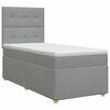 vidaXL Boxspringbett mit Matratze mit Kopfteil Hellgrau Einzeln Stoff