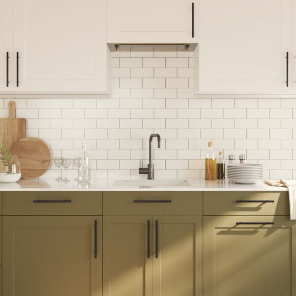 vidaXL M&ouml;belgriffe 20 Stk. Schwarz 160 mm Edelstahl