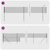 vidaXL Maschendrahtzaun mit Bodenflansch Anthrazit 1,4x10 m