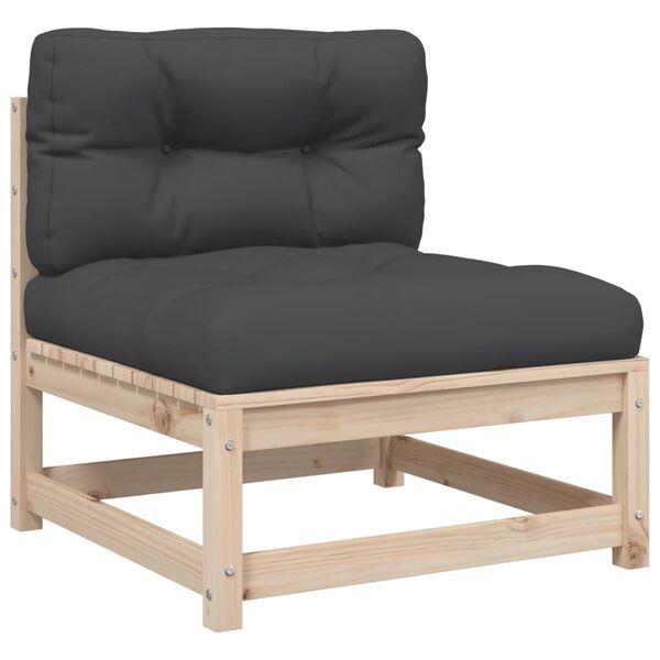 vidaXL 8-tlg. Garten-Sofagarnitur mit Kissen Massivholz Kiefer