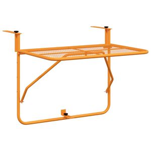 vidaXL Balkontisch Gelb 60x40 cm Stahl