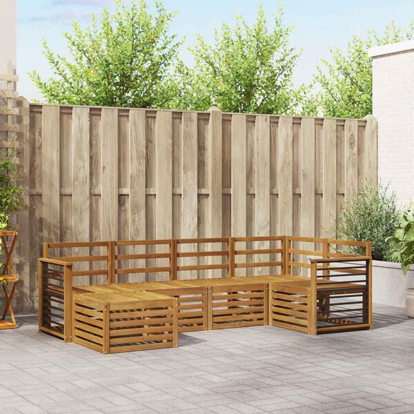 vidaXL Sofagarnituren 6 pcs Natur Massivholz Akazie