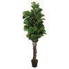 vidaXL Feigenbaum K&uuml;nstlich 96 Bl&auml;tter 80 cm Gr&uuml;n