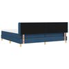 vidaXL Boxspringbett mit Matratze mit Kopfteil Blau 200 x 200 cm Stoff