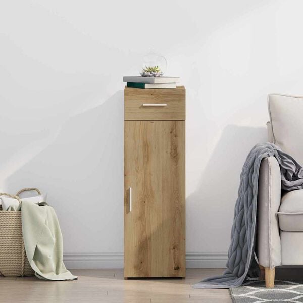 vidaXL Sideboard mit Schubladen Artisan-Eiche 30 x 42,5 x 93 cm