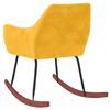 vidaXL Schaukelstuhl Gelb Samt