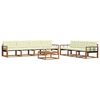 vidaXL Outdoor-Sofagarnitur mit Kissen 8 pcs Natur und Creme