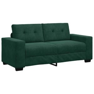 vidaXL Zweisitzer-Sofa Dunkelgr&uuml;n 180x77x82 cm Samt
