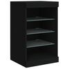 vidaXL Sideboard mit LED-Leuchten Schwarz 283x37x67 cm