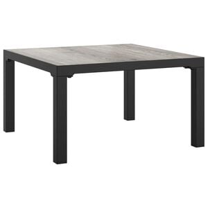 vidaXL Garten-Couchtisch Grau 55x55x31 cm DPC und Stahl