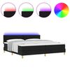 vidaXL LED Boxspringbett mit Matratze Schwarz 200 x 200 cm Stoff