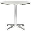 vidaXL Gartentisch Silbern 80x70 cm Aluminium