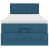 vidaXL Ottoman-Bett mit Matratze Dunkelblau 100x200 cm Samt