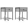 vidaXL Nachttisch 2 stk. Graues Sonoma 42 x 41 x 56 cm Holzwerkstoff