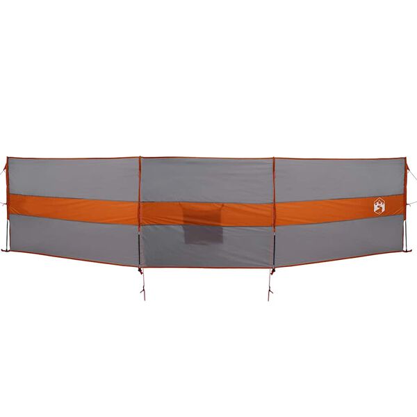 vidaXL Camping-Windschutz Grau und Orange 490x123 cm Wasserdicht