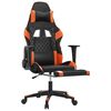 vidaXL Gaming-Stuhl mit Massage & Fu&szlig;st&uuml;tze Schwarz Orange Kunstleder