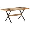 vidaXL Esstisch 160x80x76 cm Raues Mangoholz