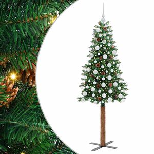 vidaXL Schlanker Weihnachtsbaum Gr&uuml;n 180 cm