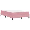 vidaXL Boxspringbett mit Matratze Rosa 120 x 200 cm Stoff