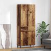 vidaXL Highboard mit Schubladen 2 pcs Altholz Engineered Wood und Glas