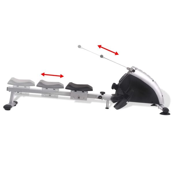 vidaXL Ruderger&auml;t 4,5 kg Schwungrad Magnetischer Widerstand 8 Stufen