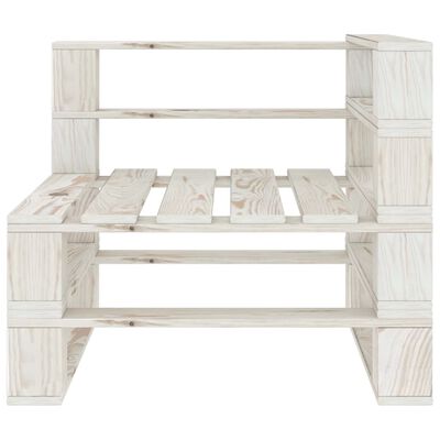 vidaXL 5-tlg. Garten-Lounge-Set aus Paletten Holz Weiß