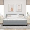 vidaXL Boxspringbett mit Matratze Hellgrau 180 x 200 cm Stoff