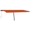 vidaXL Standmarkise Manuell Einziehbar 600x350 cm Orange/Braun