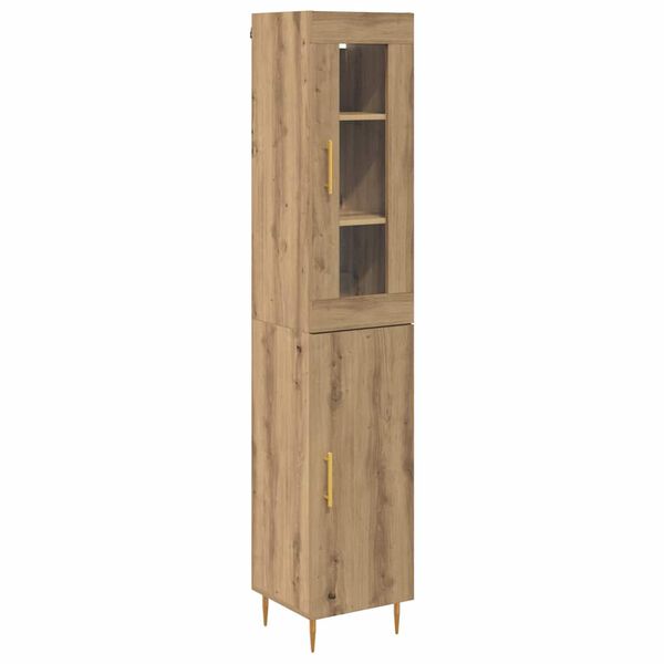 vidaXL Highboard 2 pcs Artisan-Eiche Holzwerkstoff