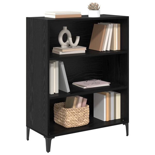 vidaXL Sideboard Schwarz Eichen-Optik 69,5 x 32,5 x 90 cm