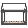vidaXL Hundebett Grau 81x60x70 cm Massivholz Kiefer