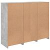 vidaXL Sideboards mit LED-Leuchten 3 Stk. Betongrau Holzwerkstoff